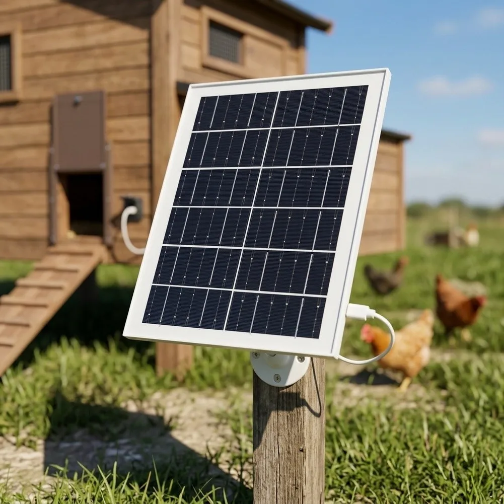 Outdoor Use Solar Panel 7W Solar Panel For Chicken Solar Panel Adjustable Mount Single-crystal Silicon Tempered Glass