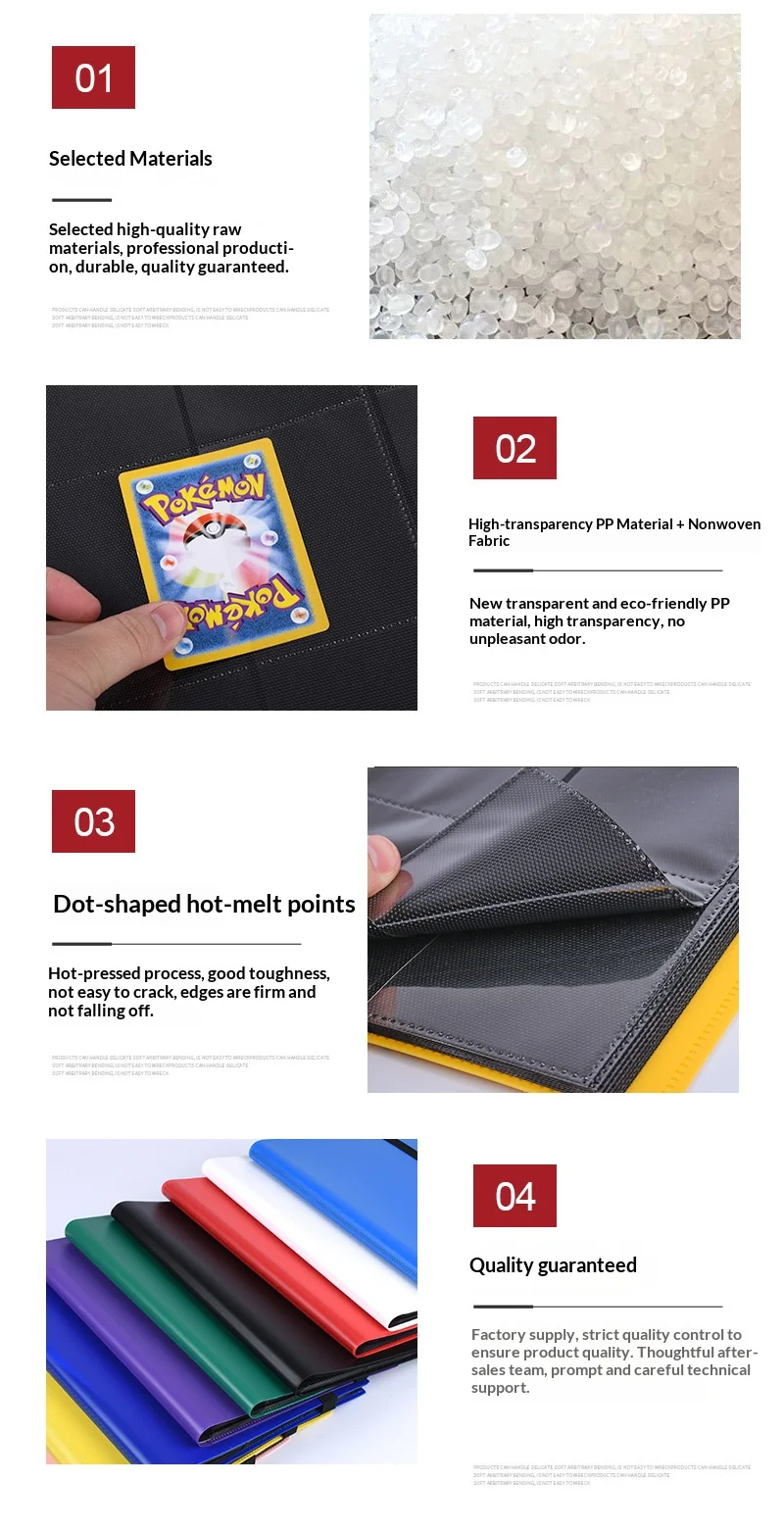 9-Fächer-Kartenordner 360 ° Seitlich befüllbarer Kartenhüllenhalter, tragbarer Spielkarten-Organizer für Sammelkarten – Detail 2