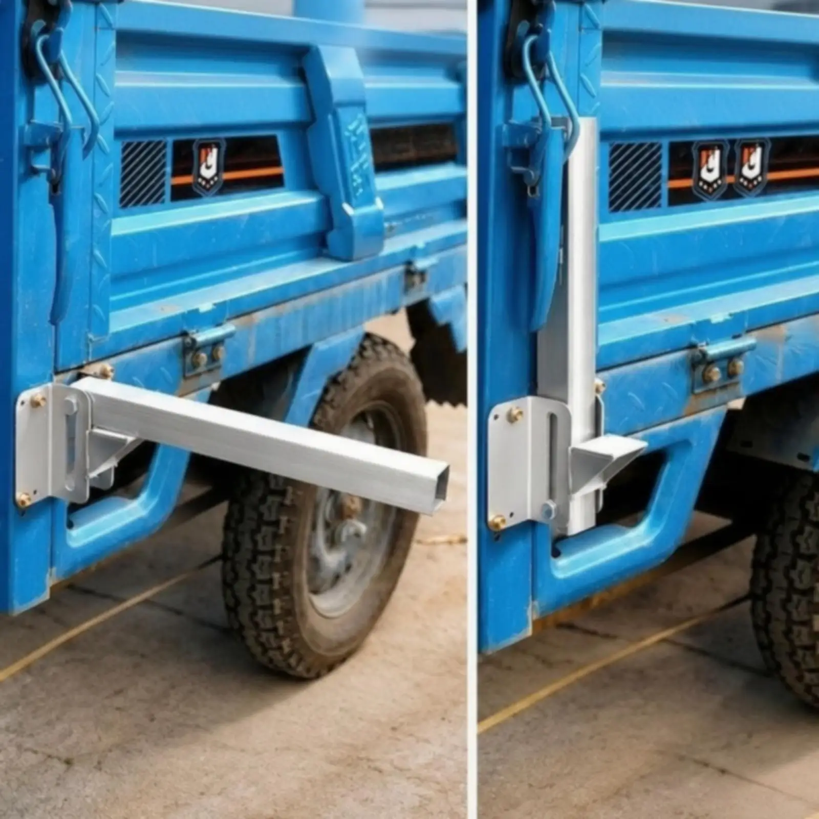 Utility Vehicle Cargo Rack Extension Bracket Galvanized Steel Three Wheel Tricycle Side Mount Support for Hauling Oversized