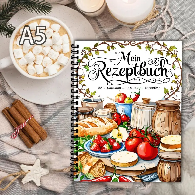 كتاب وصفات مقاس A5، تصميم قديم، مناسب للطهاة المنزلية ومذكرات المطبخ القابلة للتخصيص للطهاة، هدية مثالية لمحبي الطعام