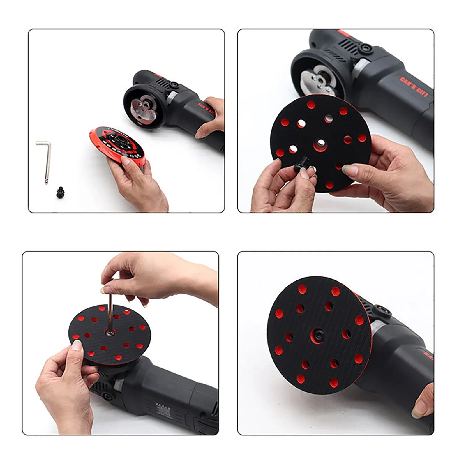 5 6 بوصة 120 150 مللي متر DA الملمع دعم الوسادة 6 حفرة ذاتية اللصق الرملي القرص لوحة لسيارة تلميع الصبح التلميع الطلاء الرعاية