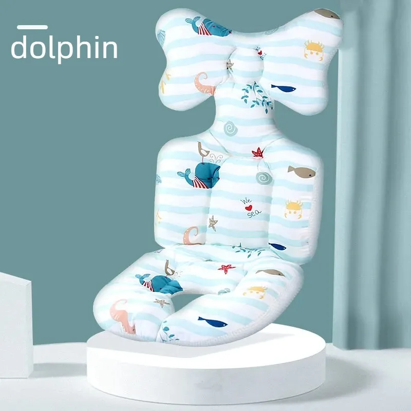 Infant Stroller Pad Comfortable Soft Cotton Cart Mat Whale Blanket Breathable Chair Seat Auto Car Cushion Protector Accessories