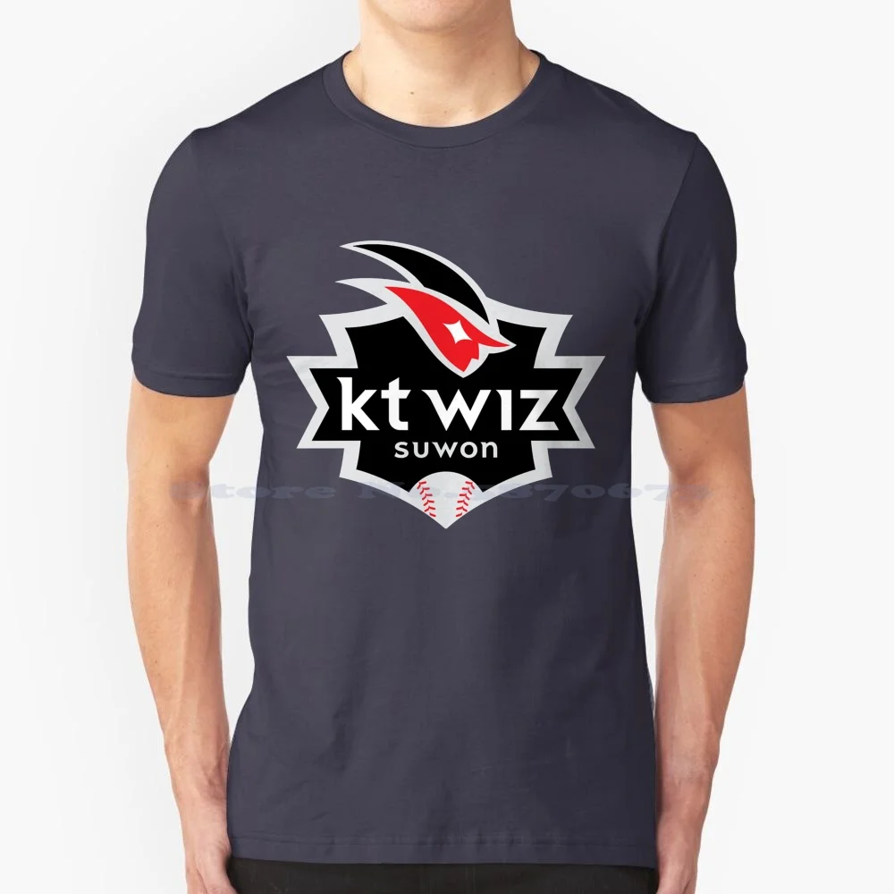 Kt Wiz Suwon Baseball Kbo Logo Classic T Shirt T Shirt 100% Cotton Tee Kt Wiz Suwon Kbo Korea Baseball Wiz Khalifa League