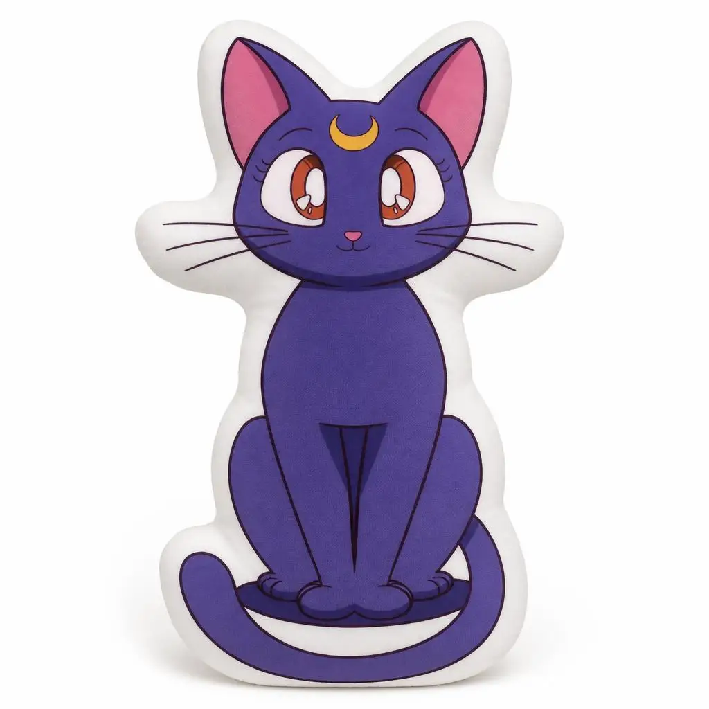 Moon Luna Cat Anime Plush Pillow Cushion Irregular Stuffed Throw Pillow Home Decor Gift Sofa Bed Couch