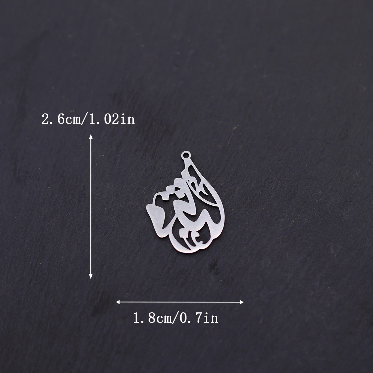 3pcs Iranian Persian Farsi Poem Stainless Steel Pendant Islamic Arabic Charm Necklace Earrings Jewelry Making Supplies