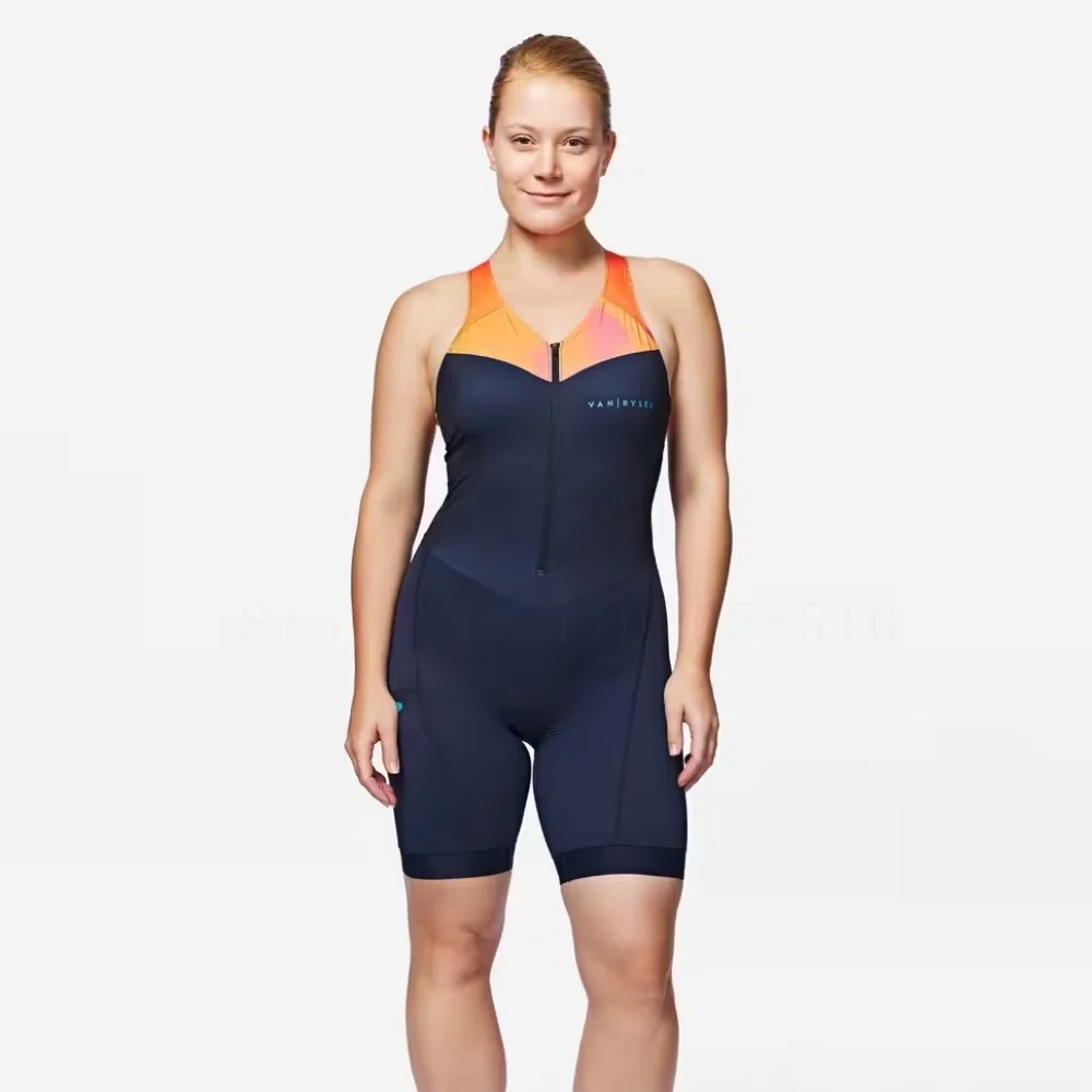 

2026 Women Cycling Triathlon Competition Jumpsuit Summer Swimming and Running Skinsuit Mtb Bicycle Clothing Roupa Ciclismo