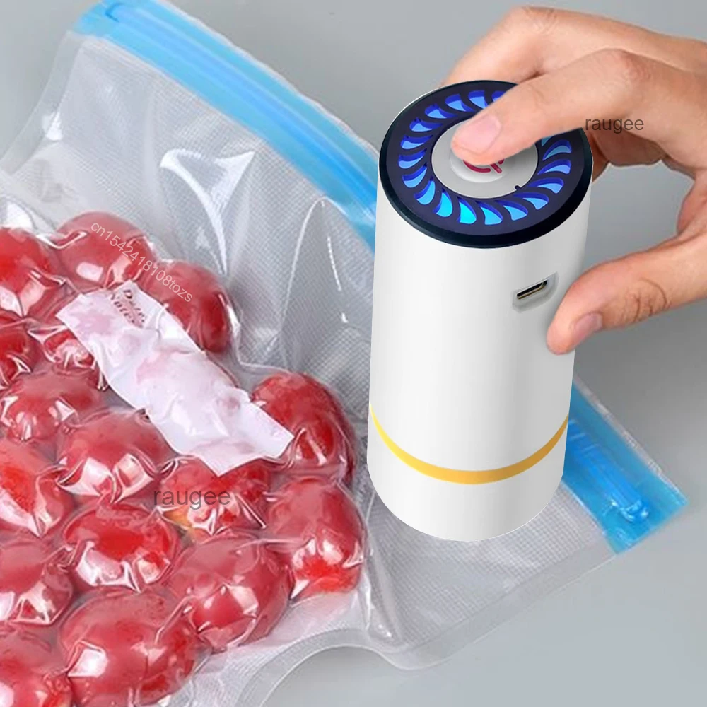 Mini Elektryczna Pompka Powietrza Akumulatorowa do Przechowywania Żywności w Świeżym Stanie, Torba do Przechowywania w Zakraplanym Powietrzu, Automatyczna Maszyna do Wyciskania Powietrza