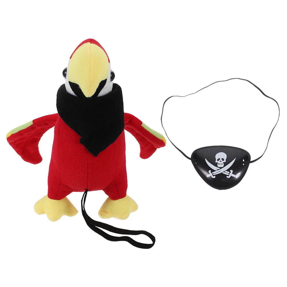 

Toy Pirate Role Play Parrot On Shoulder Costume Bird Prop Stuffed Animal Cosplay Accessory