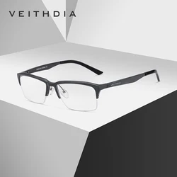 VEITHDIA Anti Blue Light Glasses Optical Aluminum Magnesium Frame TR90 Arm Eyeglasses Men Myopia Computer Eyewear For Male V8727