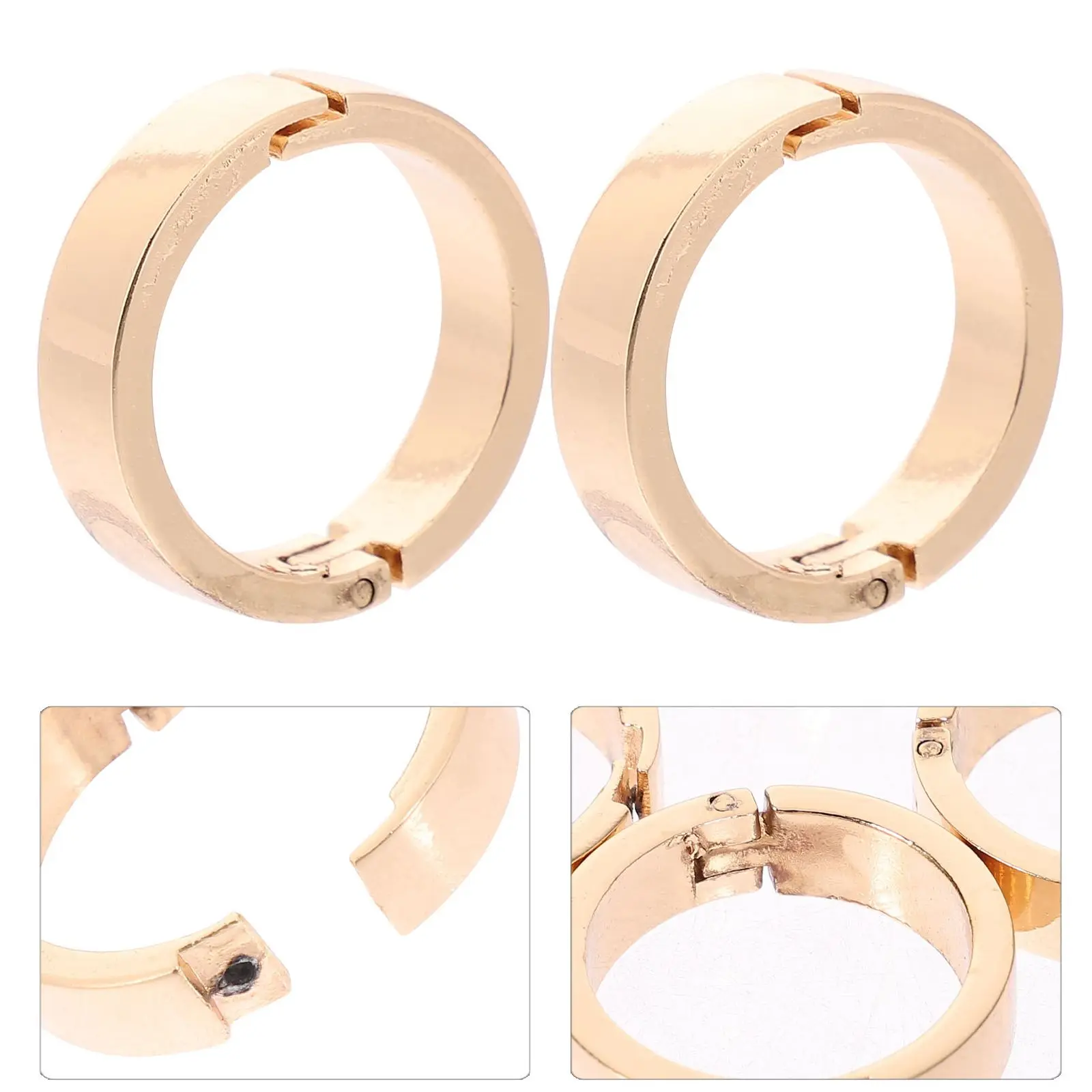 2 Pcs The Notebook Metal Binder Ring Circle Clips Rings Flash Card Wrought Iron