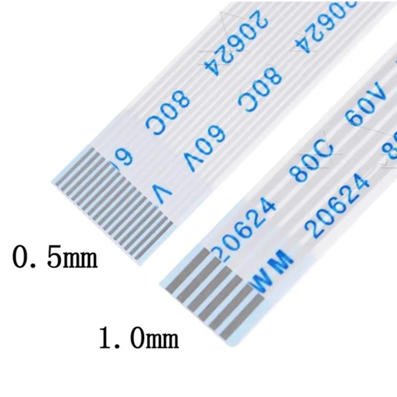 10PCS FPC/FFC Flexible Flat Cable 0.5/1.0mm Pitch 24-40Pin 6-40cm Forward/Reverse Direction for Electronic Devices