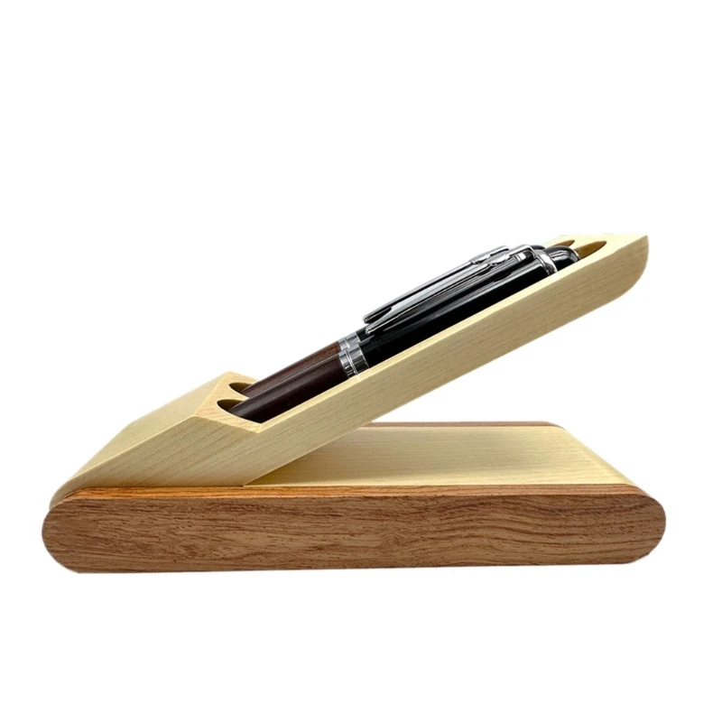 Wood Pen Display Case Single/Double Pen Storage and Fountain Pen Collector Presentation Case Organizer Box