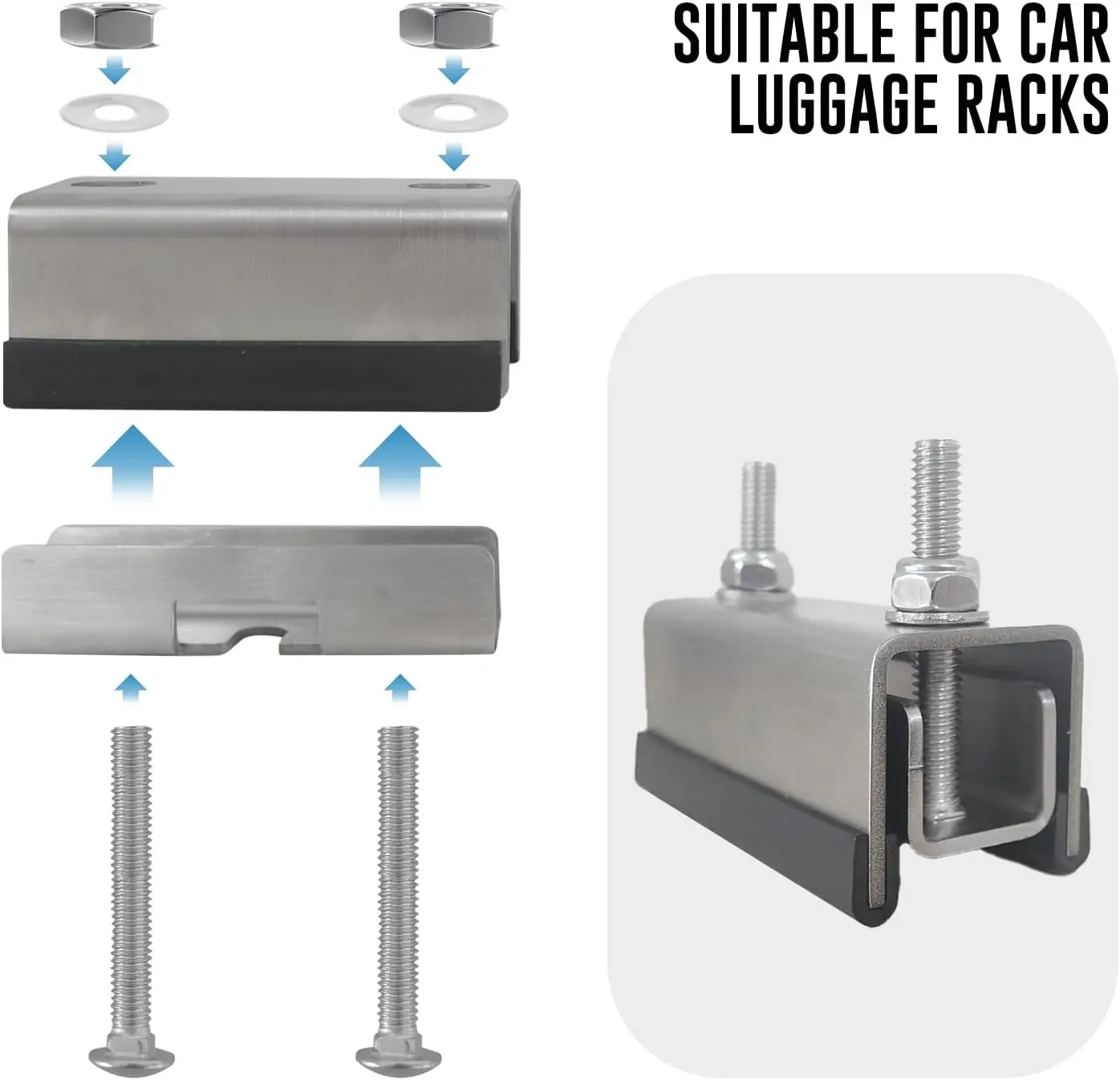 4 Set Caravan Van Motorhome Roof Rail Mounting Brackets For Solar Panel Or Roof Rack For Fiat Ducato Peugeot Boxer Citroen Relay