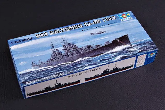 Trumpeter 1/700 Ship Military Model  WarShip USS Baltimore Cruiser 1943 05724 Kits Model Toys TH05290