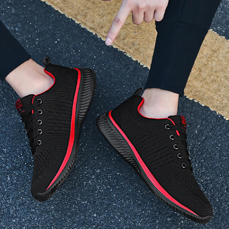 Men Sneakers Lightweight Men Casual Shoes Plus Size Men Sport Shoes Non-Slip Mesh Breathable Shoes Men Flats Walking Shoes