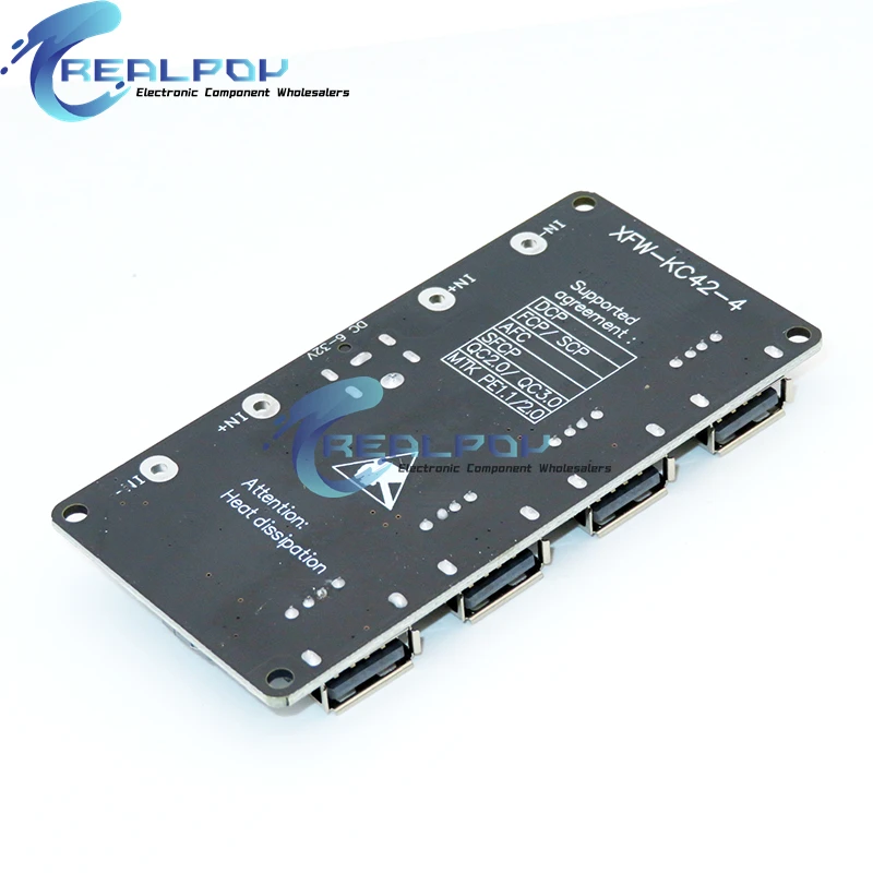 4 Channel USB QC3.0 QC2.0 DC-DC Buck Converter Charging Step Down Module 6-32V 9V 12V 24V To Fast Quick Charger Circuit Board 5V