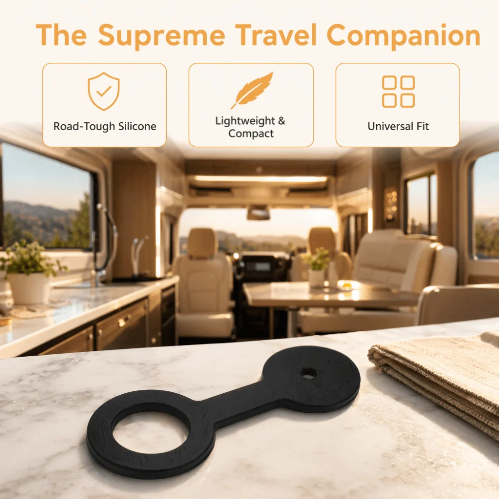 4 PCS Silicone Shower Door Latch Strap Black Universal Fit RV Shower Latch Strap Secure Design Durable Travel Latch Strap