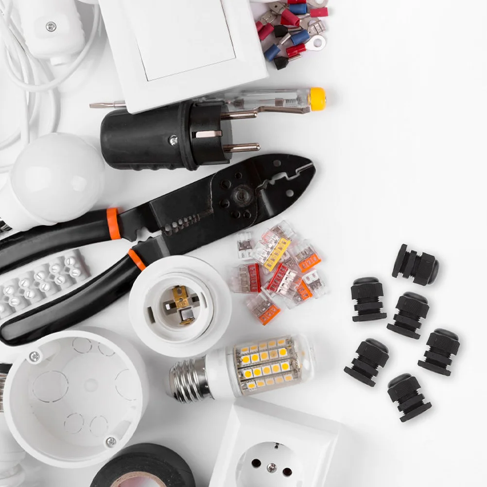 

20pcs Npt Waterproof Cable Glands Strain Relief Cord Connectors Lock Nut Sealing Cable Gland Adapters For Electrical Industrial