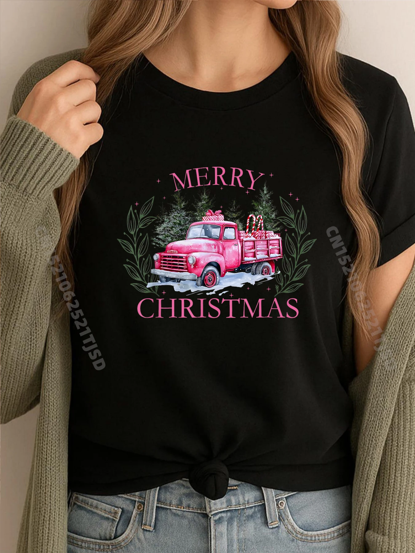 

Red Truck Christmas Merry Christmas Yall Черная рубашка с рисунком Футболки в винтажном стиле в стиле панк