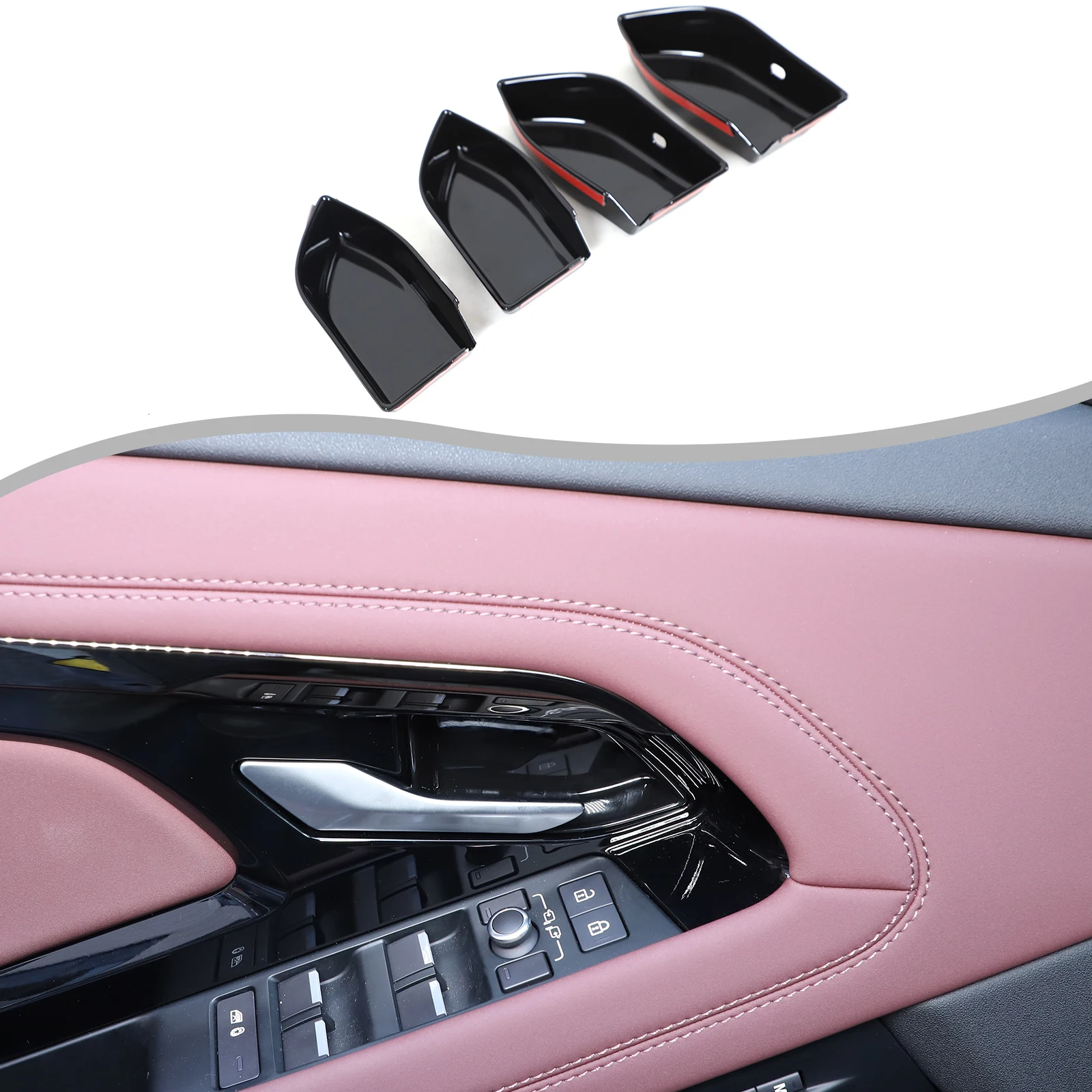 ABS مقبض وعاء الباب الداخلي حامي لاند روفر رينج روفر إيفوك 2020 2021 2022 2023 الملحقات الداخلية #5