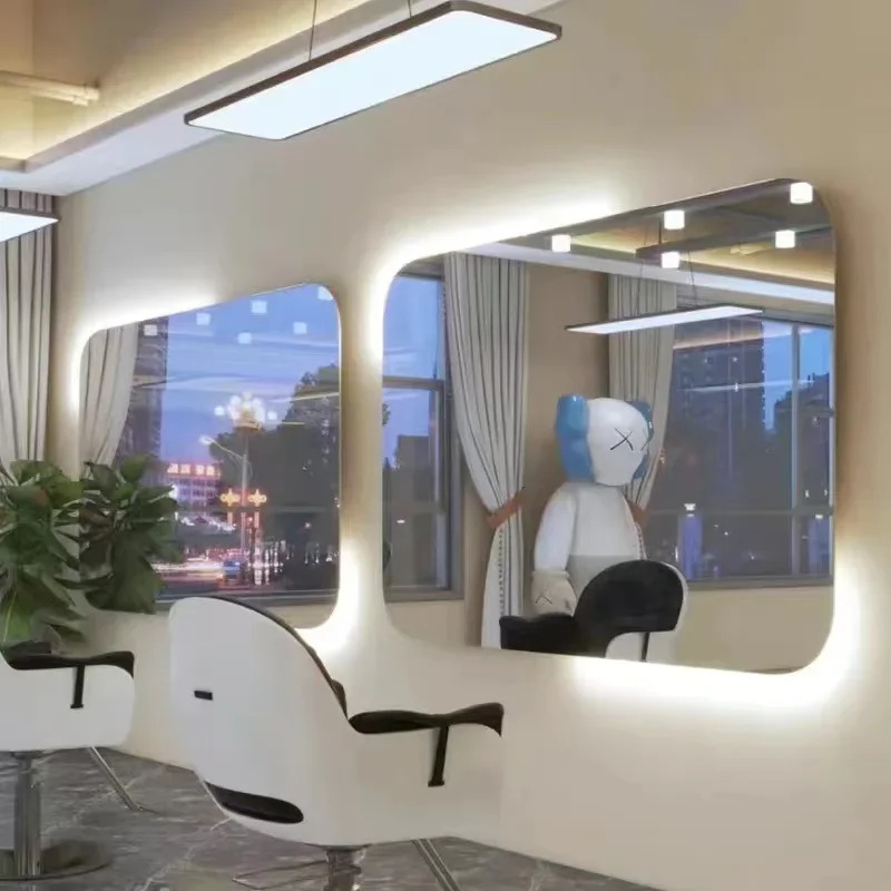 Special wall-mounted hair cutting mirror Internet celebrity single-sided tide shop maintenance hair perm and dyeing mirror