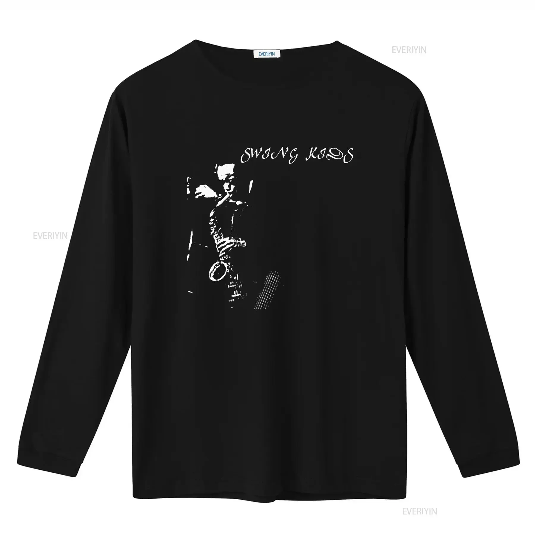 Swing Kids Hardcore Band Black White Music Jazz Cotton T Shirt vintage Washed homme Breathable Soft graphic Stylish Comfortable