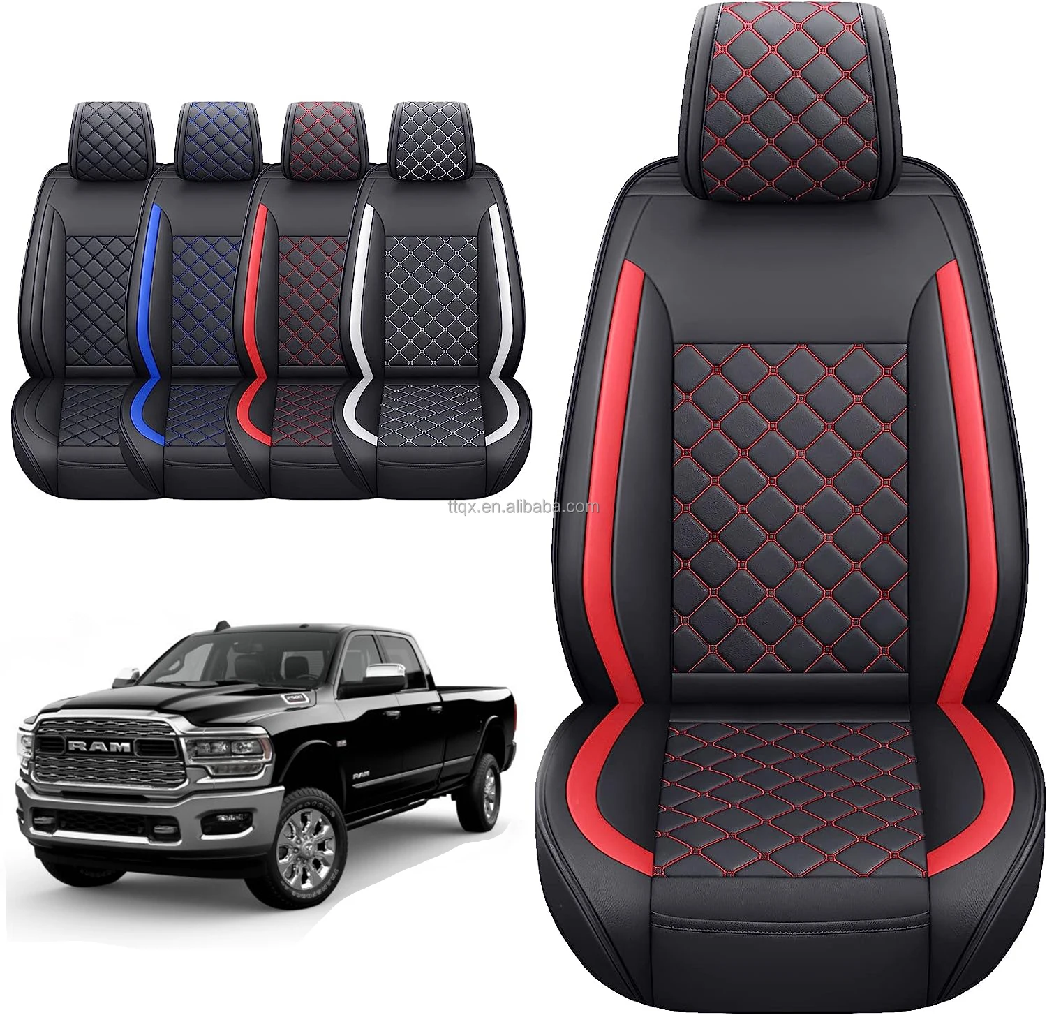 Waterproof Vehicle Cushion Cover High Quality Leather Original Full Set Custom Car Seat Covers For 2009-2024 Dodge Ram 1500