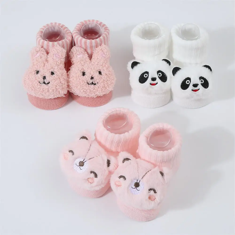 Infant Knitted Socks Cute Cartoon Design Cartoon Doll Socks Durable Knitted Material Adorable Baby Shower Gifts Newborn Socks