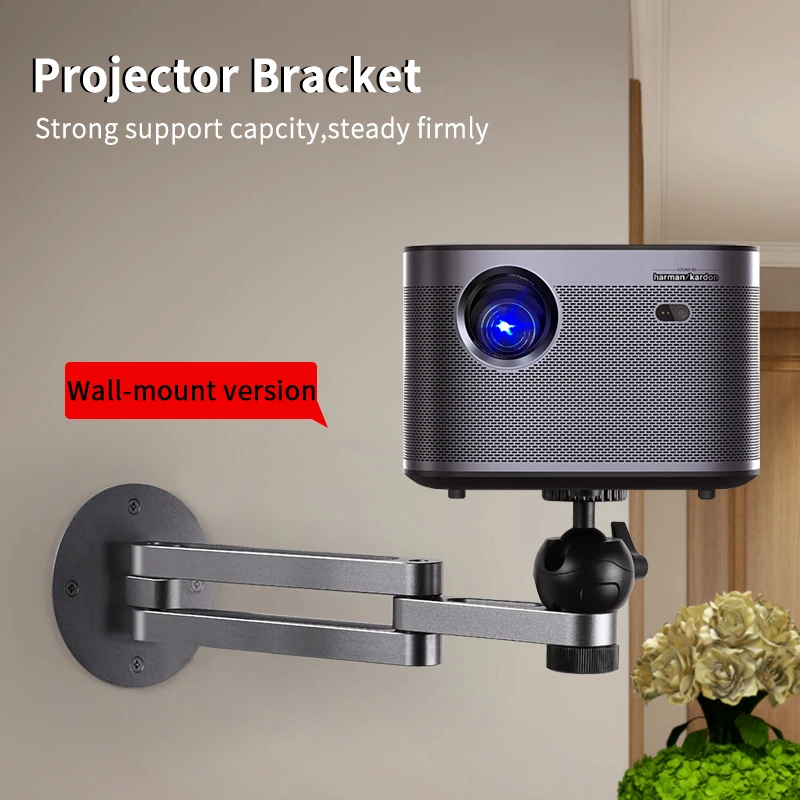 Projector Wall Mount Bracket Multi-angle Adjustable Foldable Wall Support Aluminum Alloy Projector Stand  Accessory