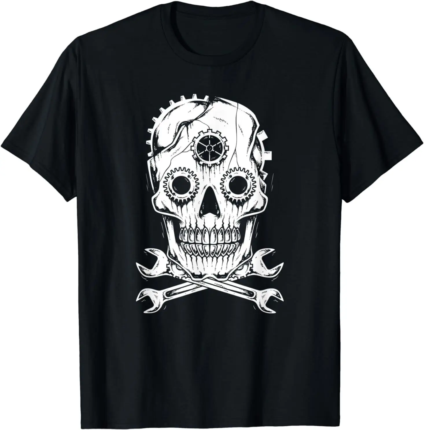 

NEW LIMITED Skull Cross Car Mechanics Gift Idea Premium Tee T-Shirt Size S-3XL