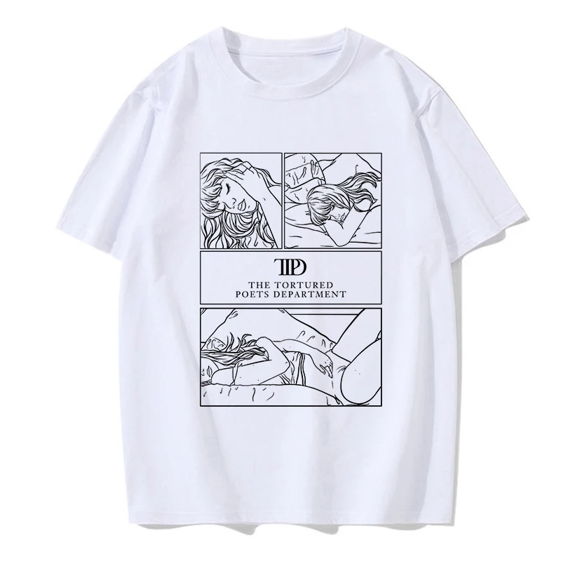 The Tortured Poets Department Album Tshirt Streetwear Women Men Fashion Mange Casual Top T-shirt TTPD Harajuku Tee Shirt Clothes