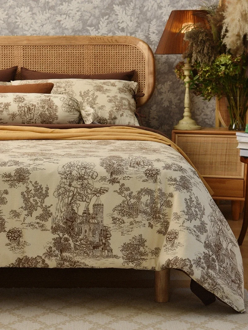 cotton pure cotton sheets, quilt covers, pillow covers, bedding, wedding light luxury