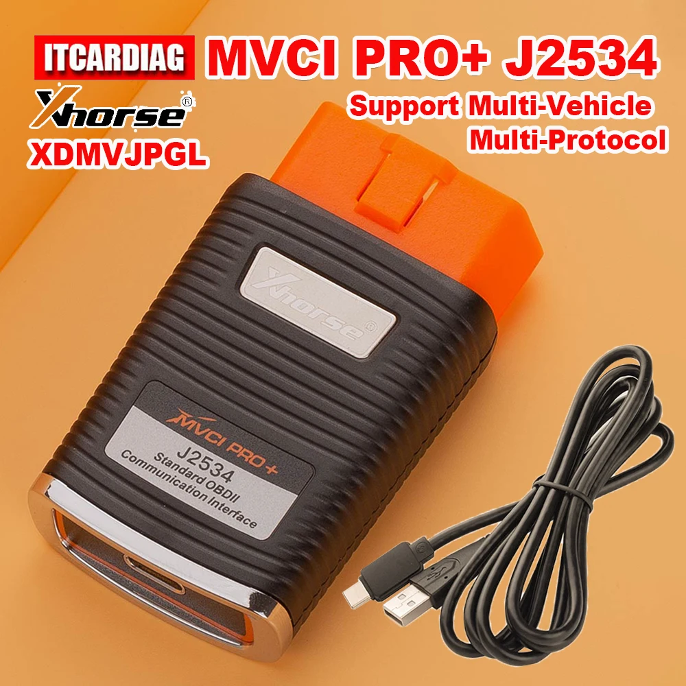 

XHORSE XDMVJP MVCI PRO+ J2534 Vehicle Diagnosis Programming Cable Support Multi-Vehicle Multi-Protocol for GM For PSA For D-PDU