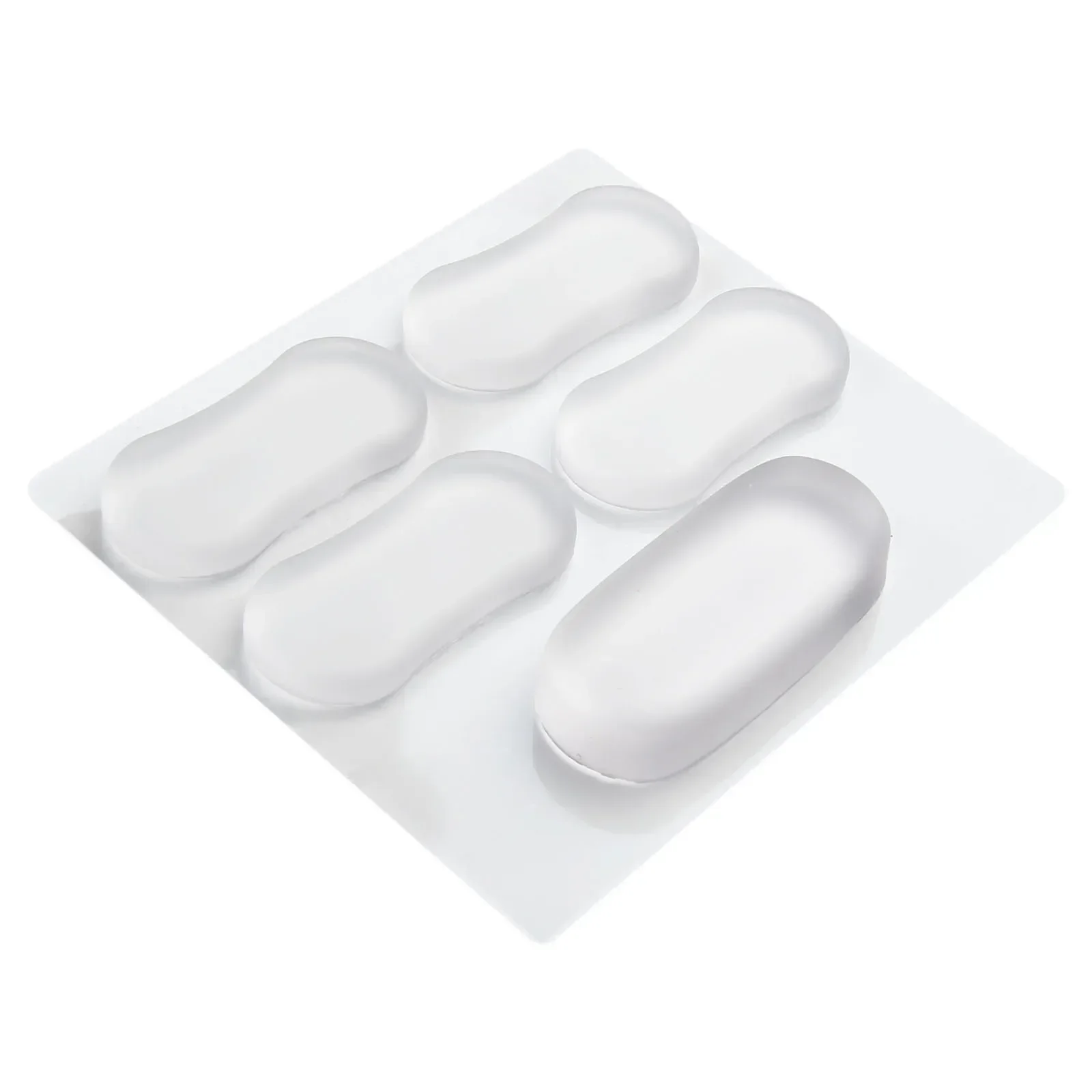 Couvercle de toilette en silicone transparent, pare-chocs adhésifs pour le bain, pare-chocs de bidet, 5 pièces