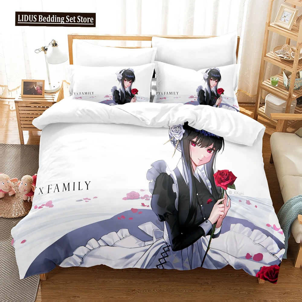 

SPY×FAMILY Bedding Set Anime Quilt Cover Single Double Queen King Size With Pillowcase Boys Girls Bedspread