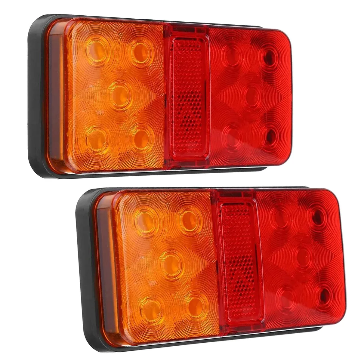 

2Pcs 12V 10LED Waterproof Truck Trailer Truck Tail Light Car Turn Signal Brake Rear Stop Lamp Boat RV Camper Indicator