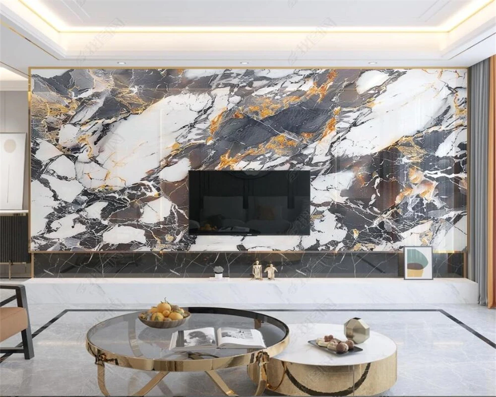 

beibehang Customized modern latest luxury marble with multiple materials, bedroom and living room background wallpaper