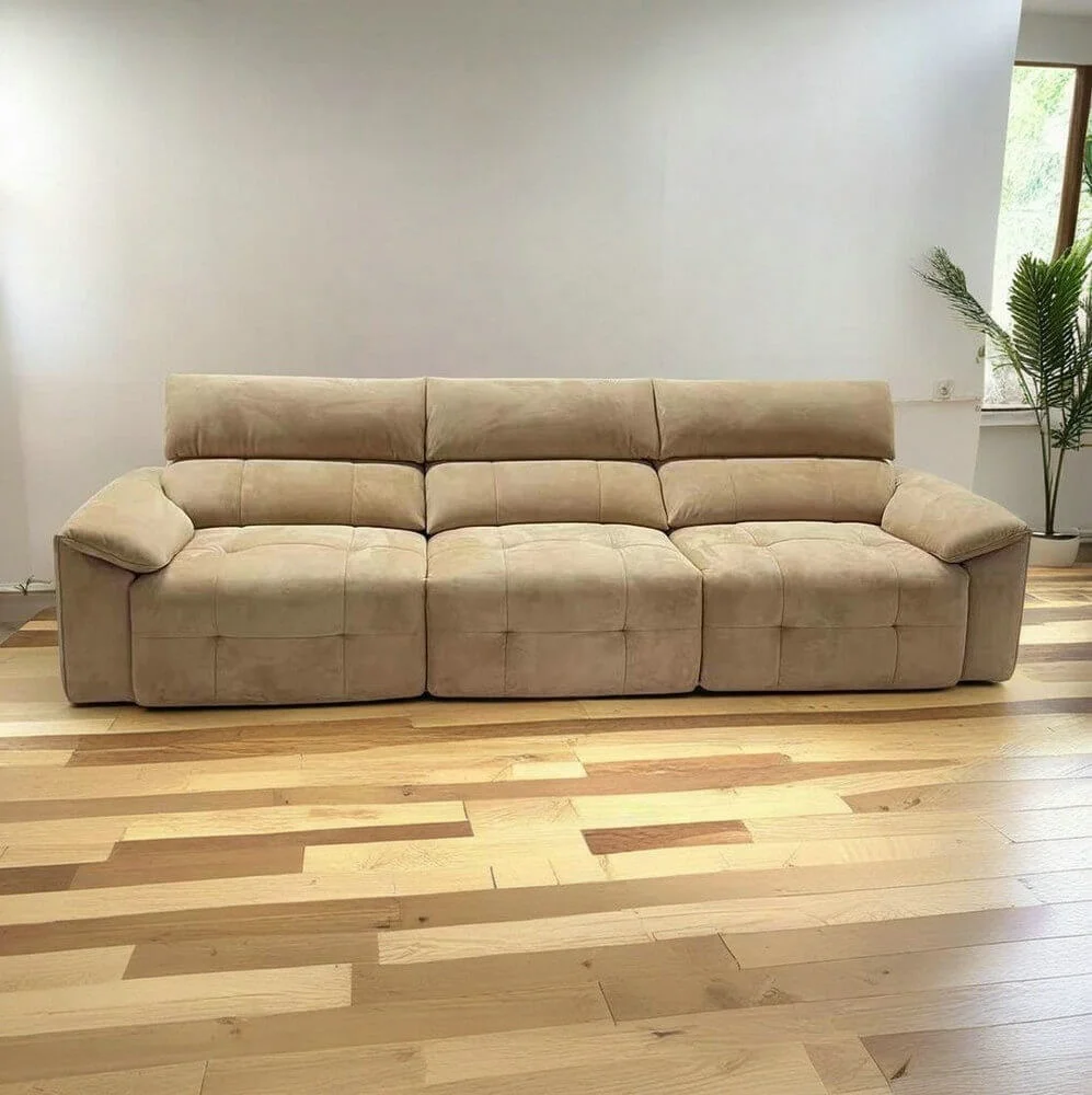 

zj-Electric Reclining Function Living Room Velvet Fabric Sofa Set Villa Guesthouse Furniture Including Recliner Couch Futon Bed#