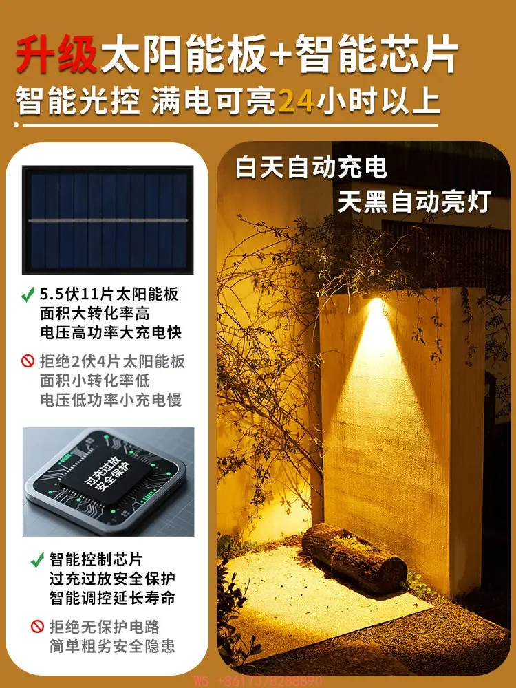 Solar outdoor lights Home courtyard Garden Balcony atmosphere Villa wall washing Spotlights Outdoor yard wall wall lights