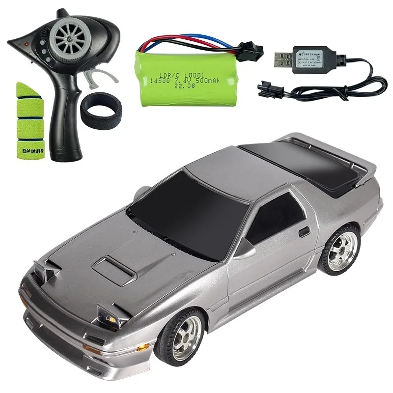 

LDRC LD1802 RX7 RTR 1/18 2.4G 2WD ESP Gyroscope RC Car Drift Vehicles LED Lights Full Scale Controlled Model Children Toys Gifts