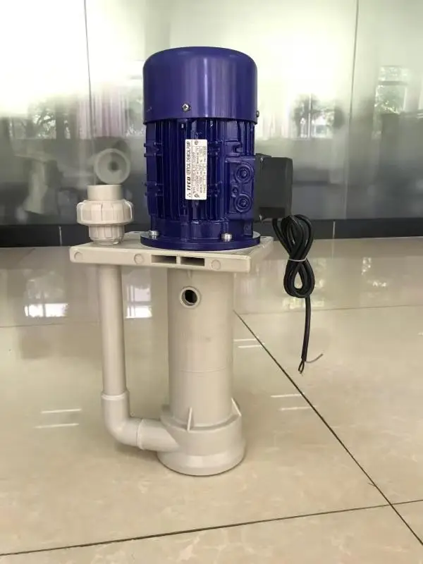 China Suppliers FRPP Vertical Pump Long Shaft 15hp Industrial Submersible Pump for Low Medium Waters Liquid for Electroplating