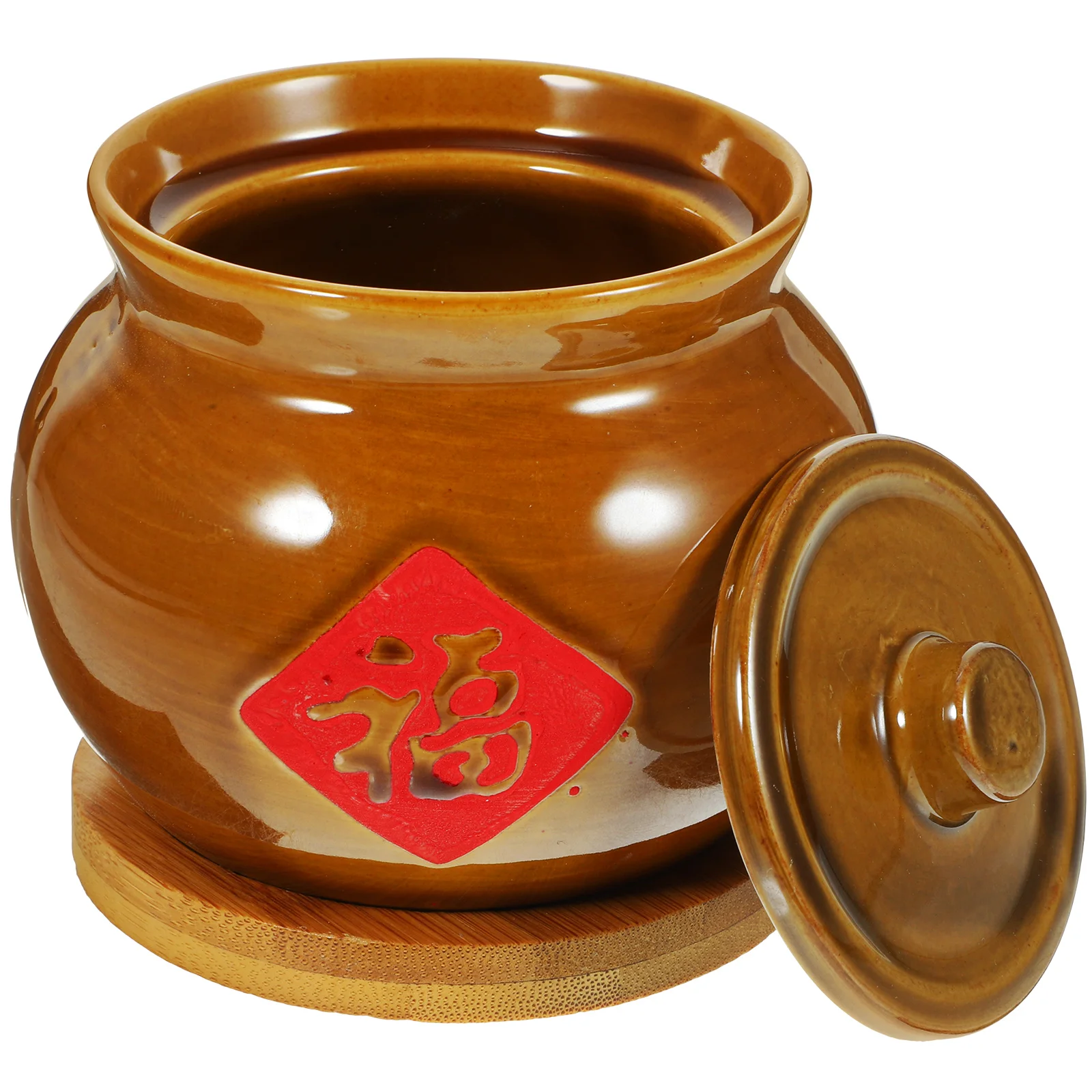 

Retro Stew Pot Small Soup Bird's Nest Bowl Casserole Containers Food Grade Ceramic Practical Steam Edible Easy Clean