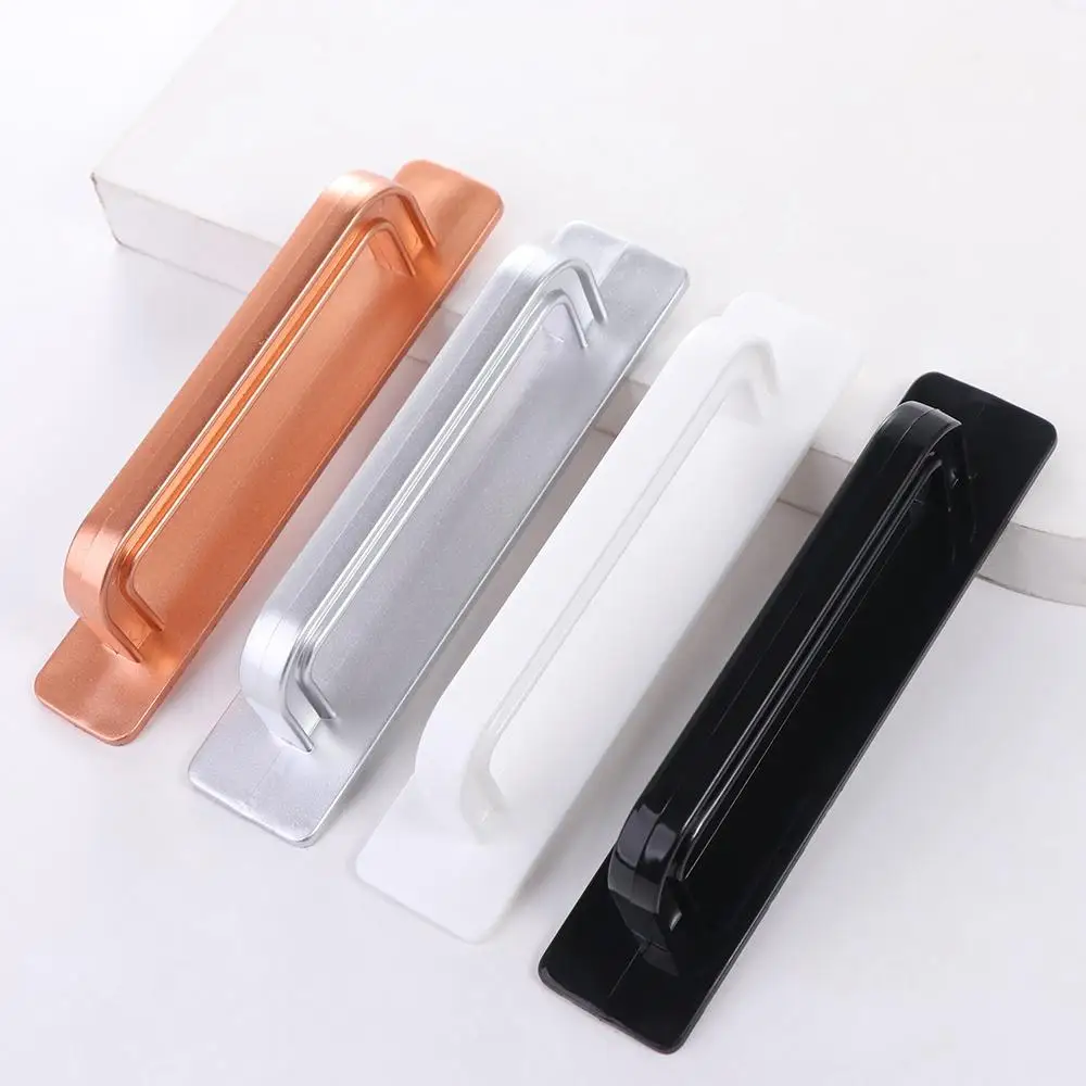 Modern Knobs Door Handle Self-adhesive No punching Door Pull Push-pull Surface Mounted Cabinet Handle Move Sliding Door