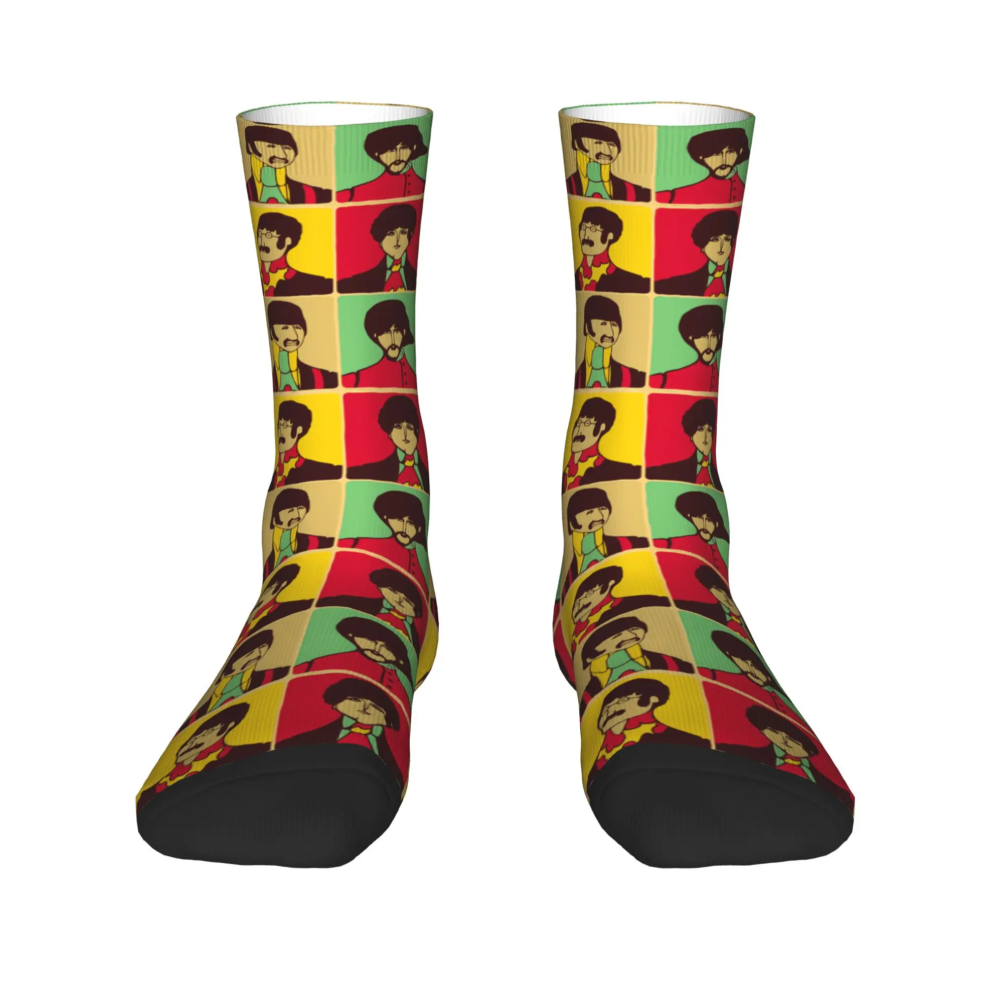 Kawaii Print 남성 여성을 위한 B-Beatled 헤비 메탈 록 양말 신축성 있는 여름 가을 겨울 크루 양말