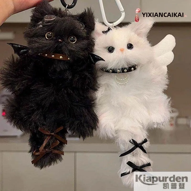ミニ猫ぬいぐるみキーホルダー-かわいい人形-友達へのギフト-ペンダント-ソフトファブリックアートトイ-男女兼用-0歳～歳向け-eva素材