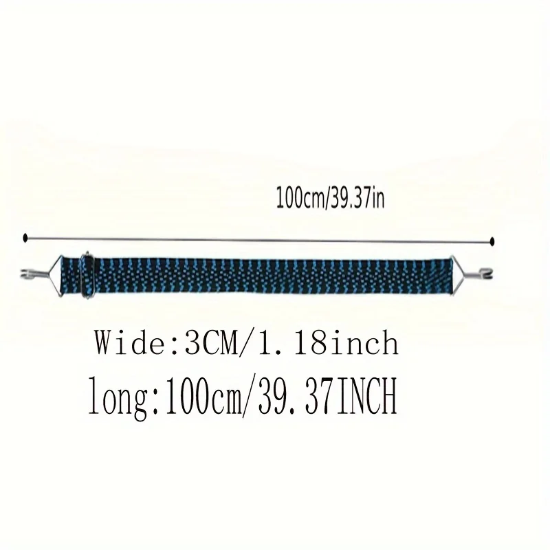 4 قطعة حبل بنجي مرن شديد التحمل - طول 100 سم وعرض 3 سم حبل مسطح مضاد للانزلاق لأمتعة الدراجات النارية والدراجات #2