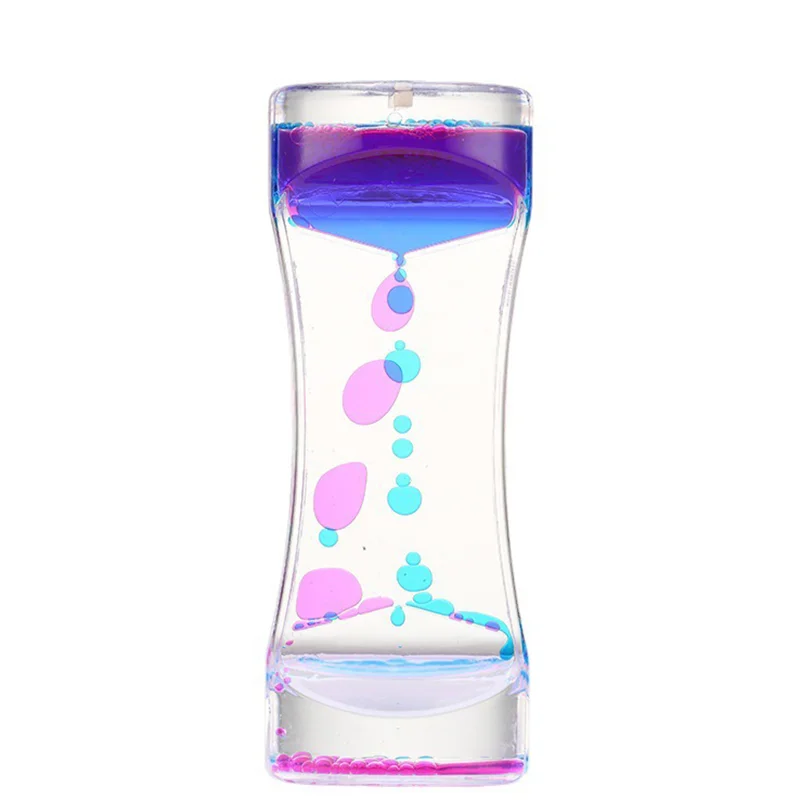 1PC Liquid นมสีน้ํามัน DROP TIMER การเคลื่อนไหว Sensory ของเล่นความเครียดบรรเทา Props Home Office Desktop Decor