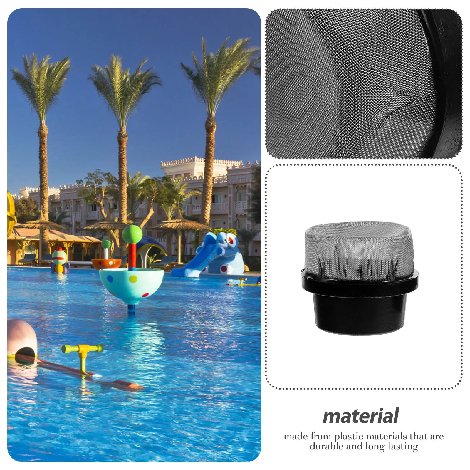 Pool Filter Air Vent Strainer Caps 2 Pack Plastic Air Bleeder Screens for Swimming Pool Filtration Systems