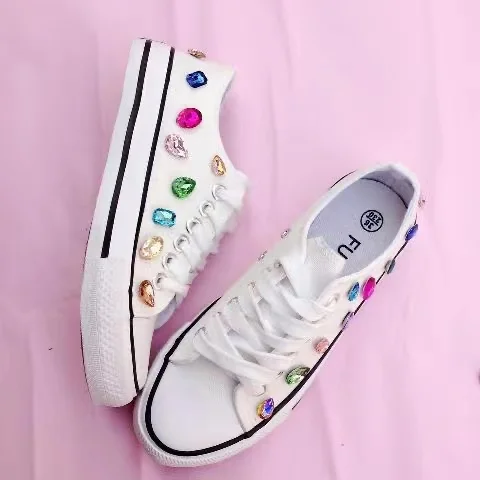 2022 Women\'s Canvas Non-slip Soft Fashion Casual Shoes SneakerFour Seasons Hand-made Canvas Women\'s Single Flat 32-44