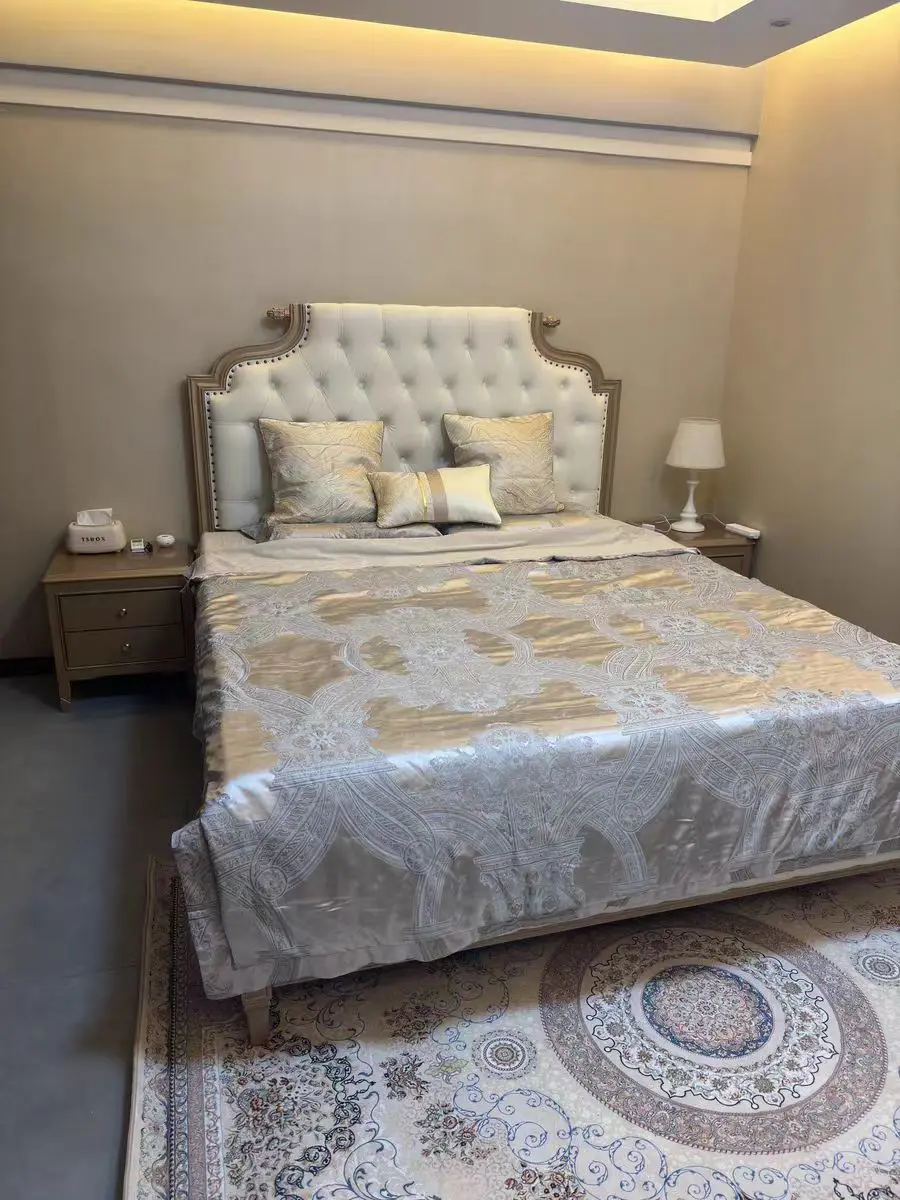 French retro Persian carpet door non-slip mat living room sofa tea table crystal velvet large carpet bedroom bed rug
